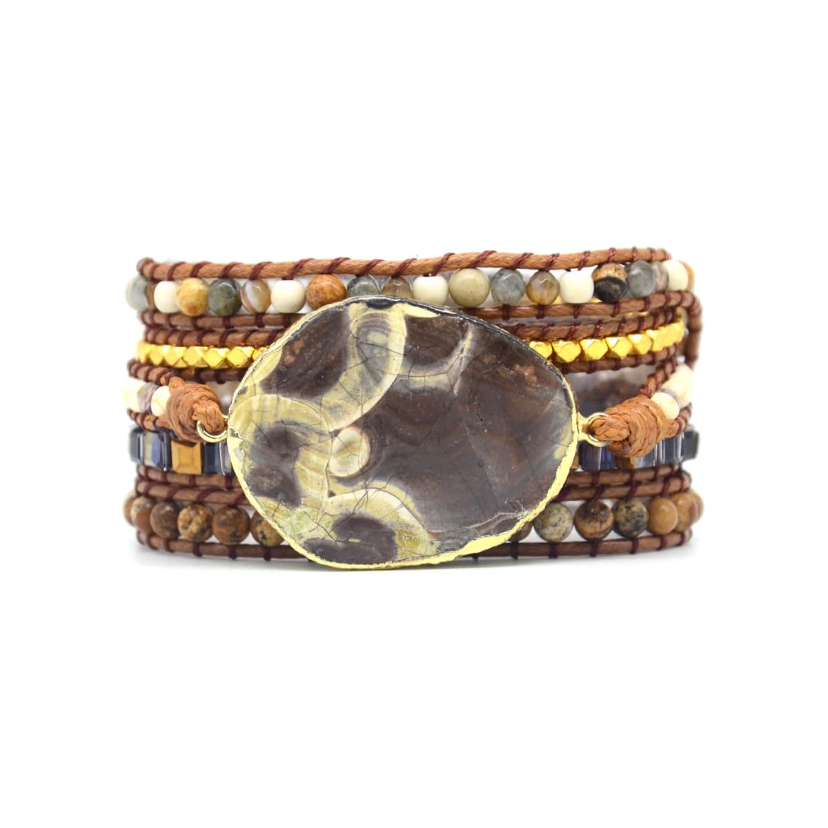 Aberewa Bracelet Freya Brawyn Wrap Natural Stone