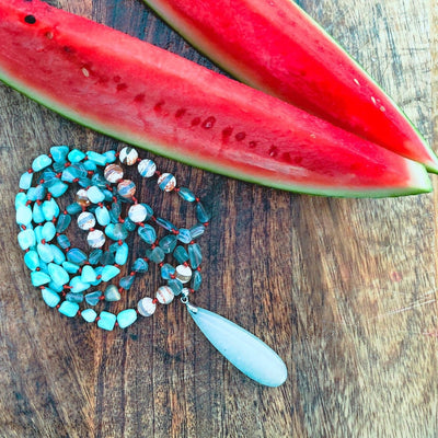 Handmade Amazonite Pendant Necklace