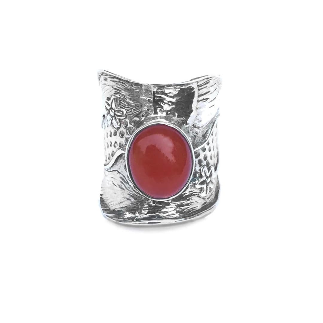 Vera Carnelian Ring-Rings-Freya Branwyn