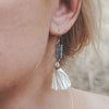 Arrow Drop Tassel Earrings-Earrings-Freya Branwyn