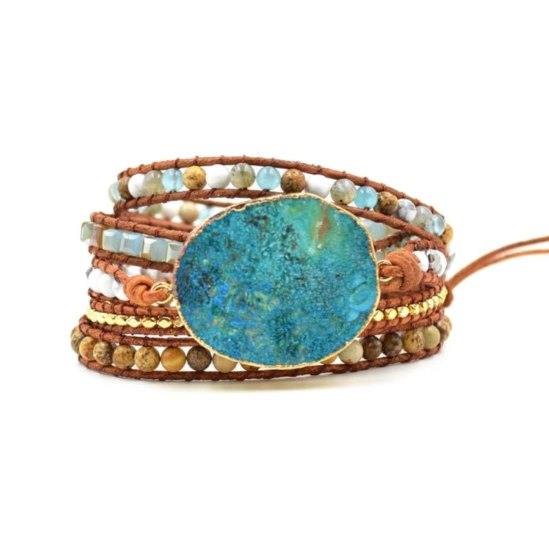 Handmade Azure Gilded Stone Wax Wrap