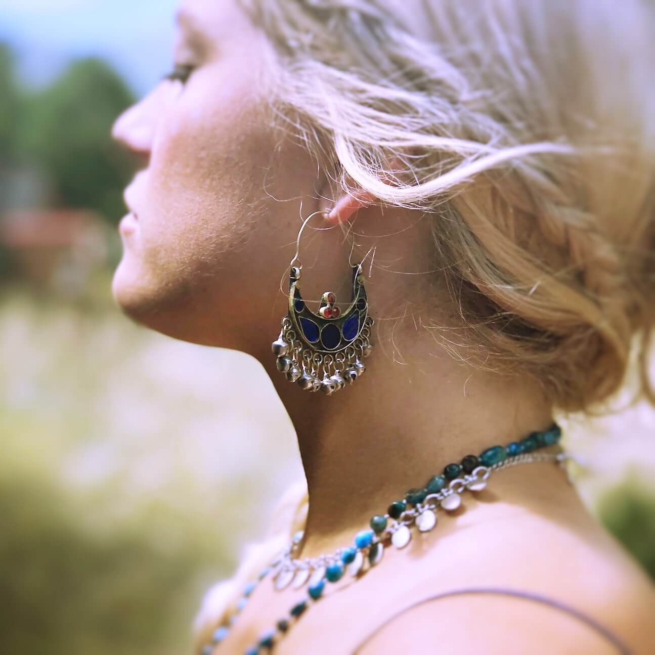 Handmade Afghan Earrings-Earrings-Freya Branwyn