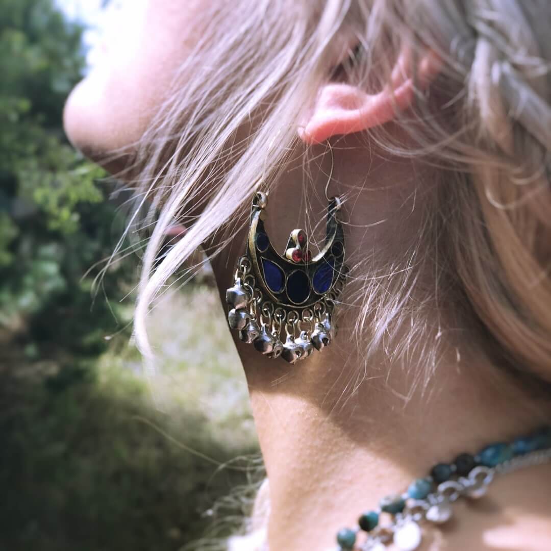 Handmade Afghan Earrings-Earrings-Freya Branwyn