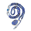 Handmade Imperial Blue Gilded Stone Necklace-Necklace-Freya Branwyn
