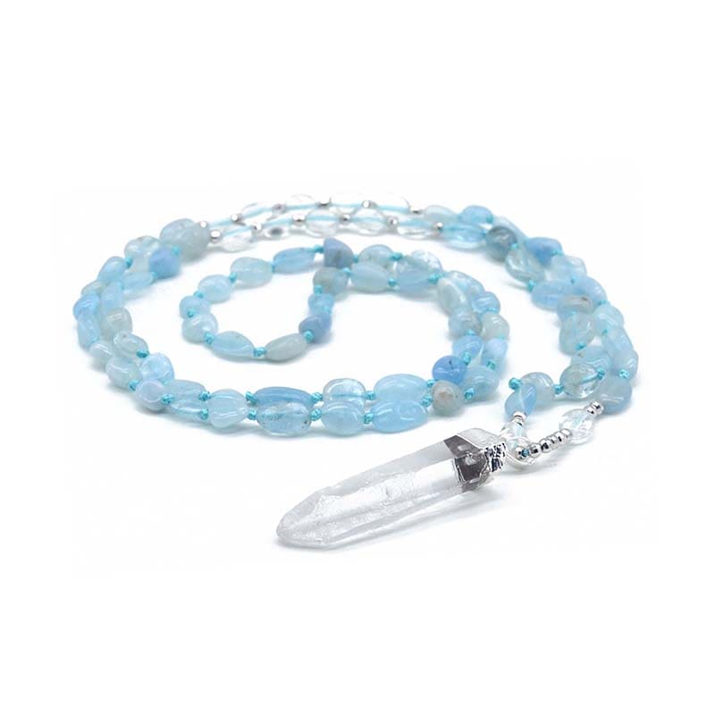 Branwyn Aquamarine Quartz Necklace-Necklace-Freya Branwyn