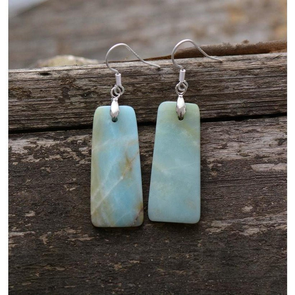 Amazonite Drop Earrings-Earrings-Freya Branwyn