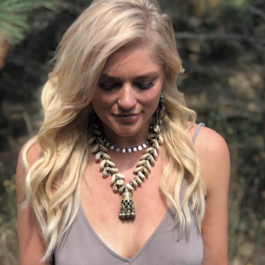 Banjara Vintage Cowrie Necklace-Necklace-Freya Branwyn