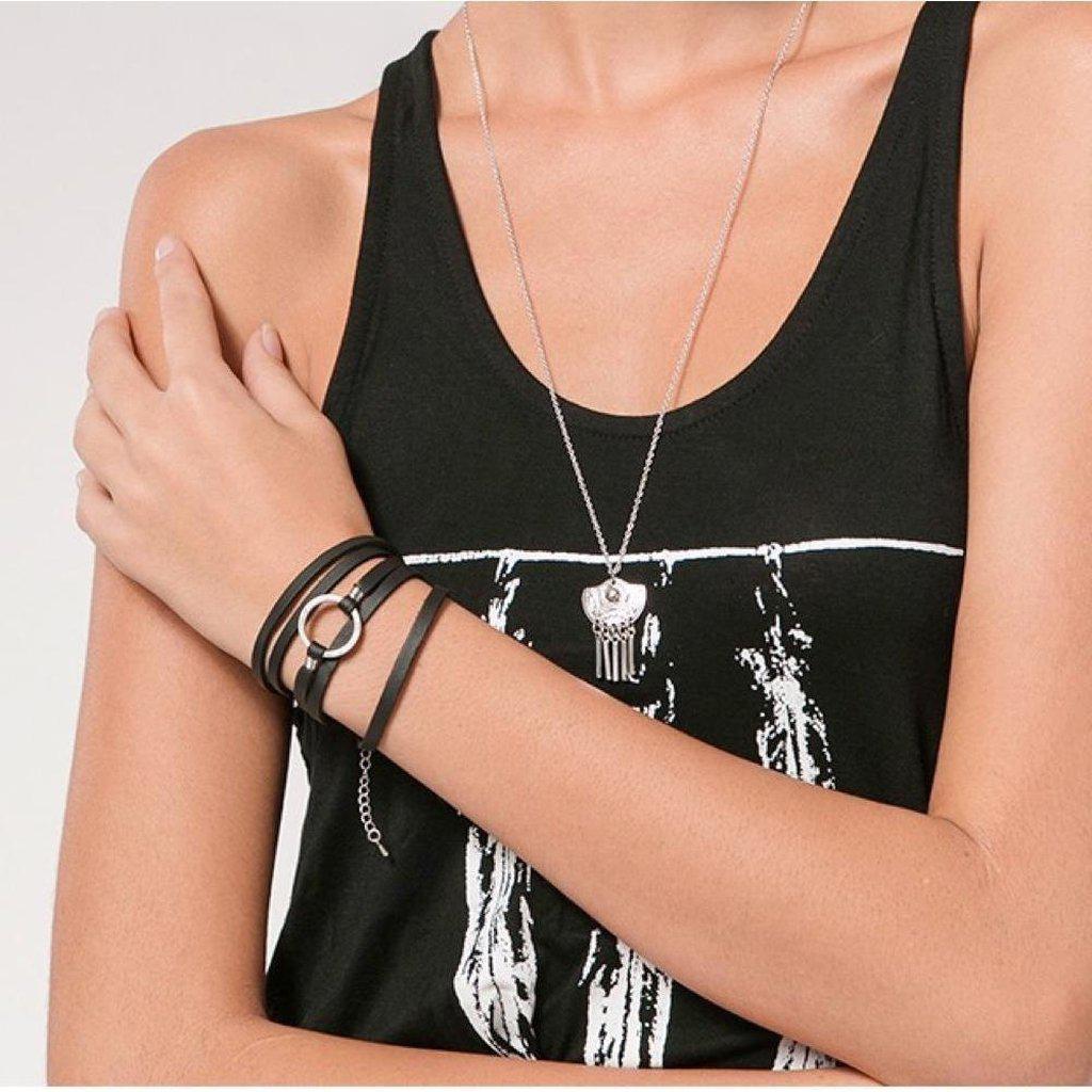 Cirque Leather Bracelet-Bracelet-Freya Branwyn