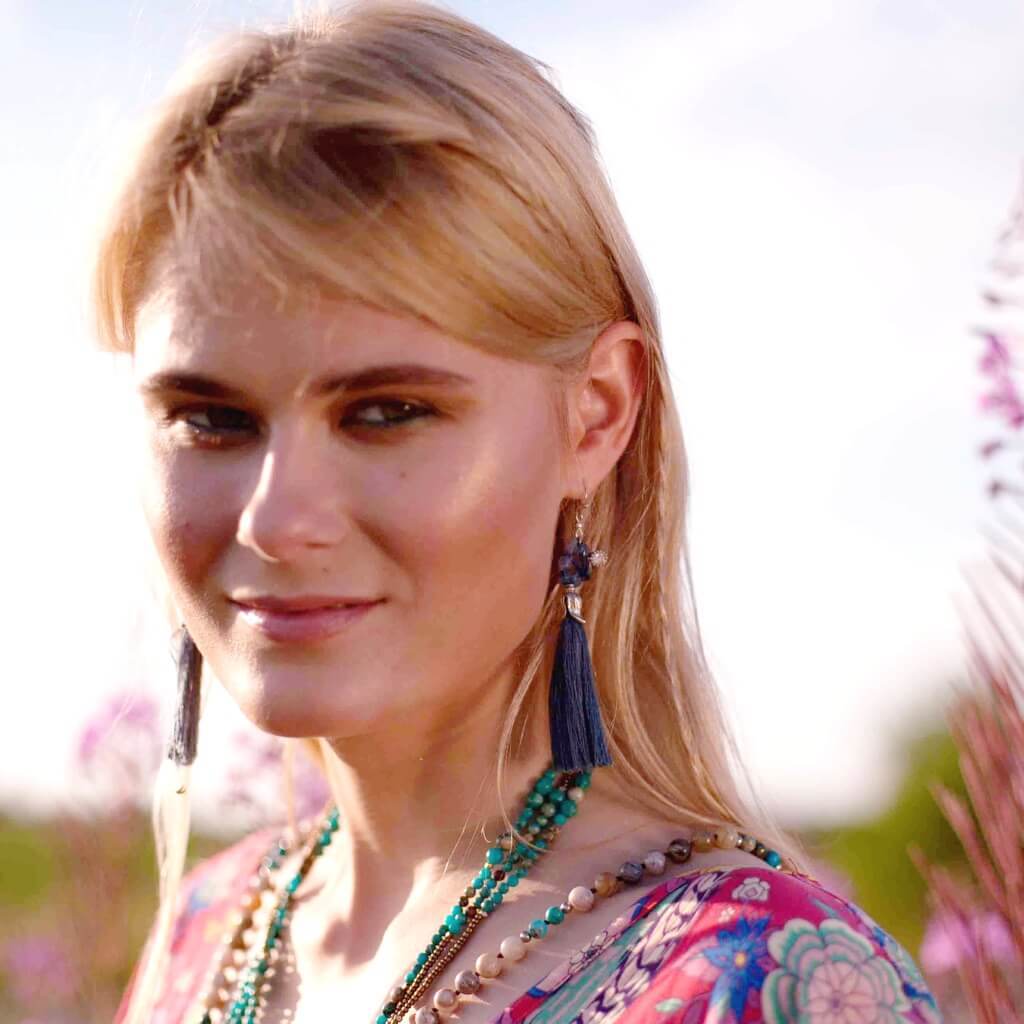 Delilah Tulip Drops-Earrings-Freya Branwyn