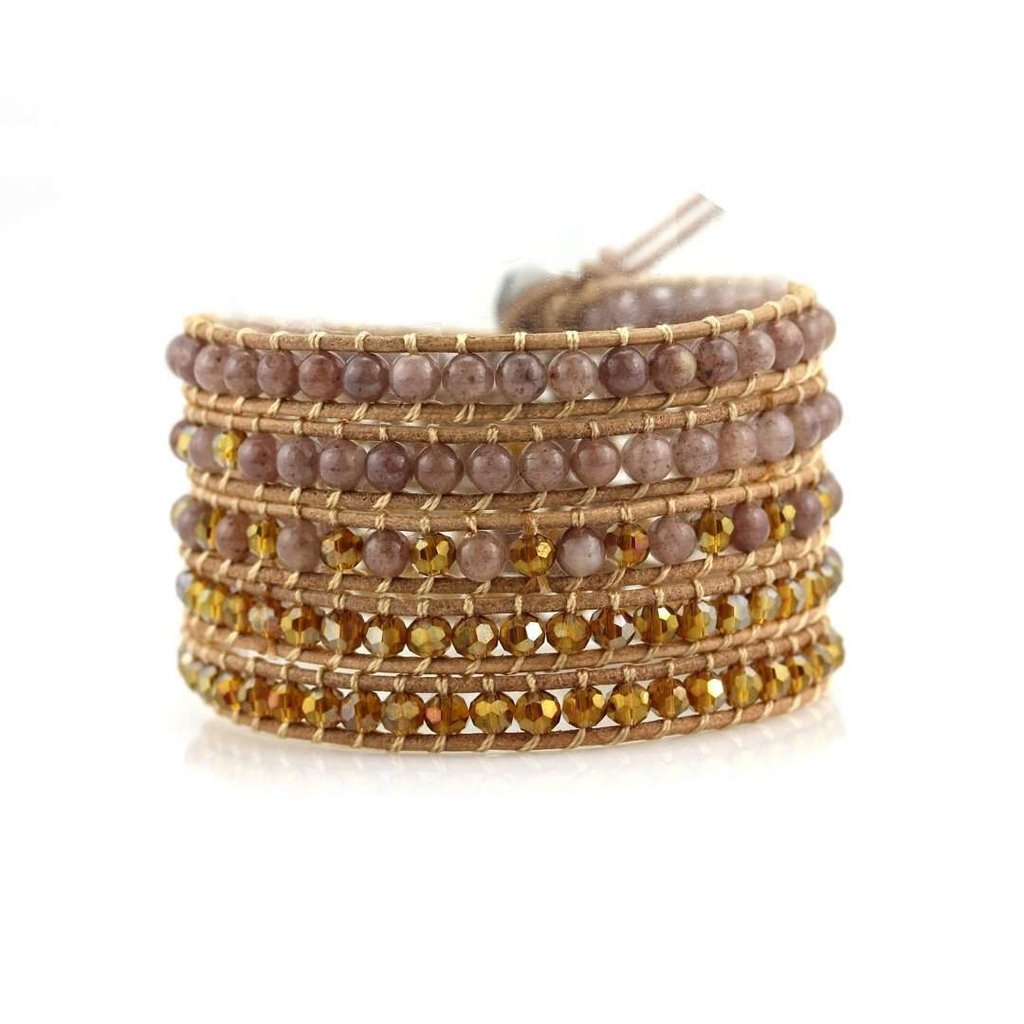 Handmade Aventurine Quartz Wrap-Bracelet-Freya Branwyn