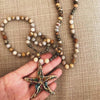Handmade Stone Sea Star Necklace-Necklace-Freya Branwyn