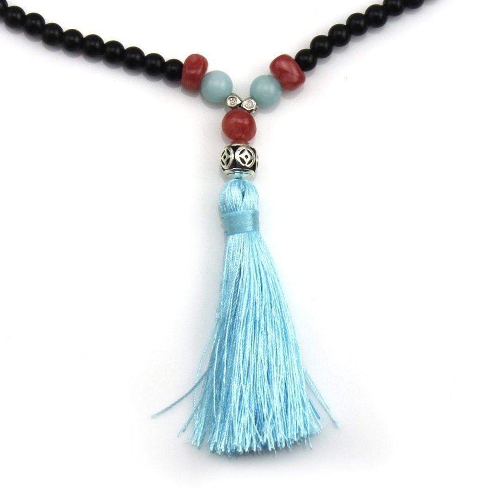 Handtied Amazonite and Kingstone Necklace-Necklace-Freya Branwyn