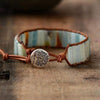 Leia Handmade Amazonite Wrap Bracelet-Bracelet-Freya Branwyn