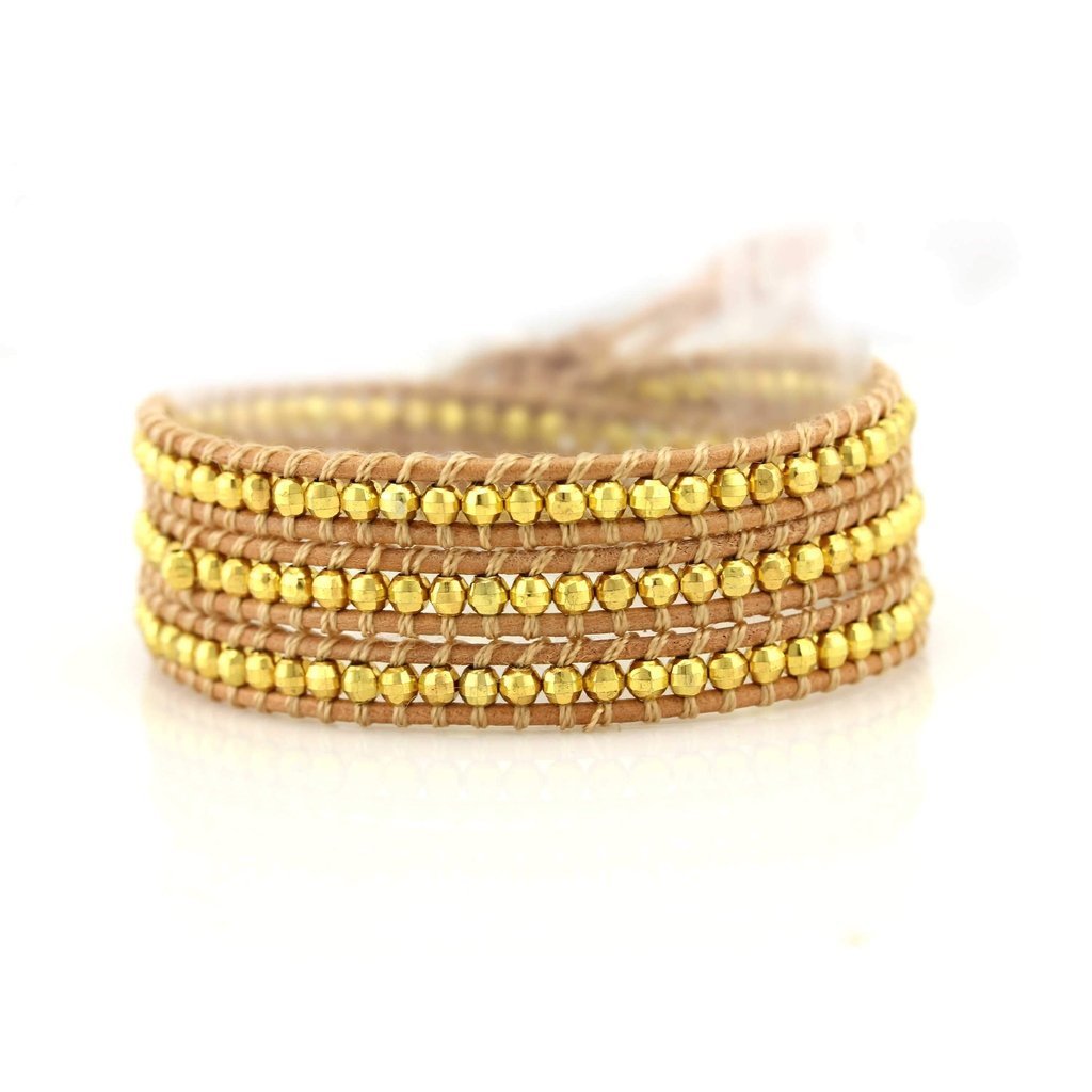 Soleil Leather Wrap-Bracelet-Freya Branwyn