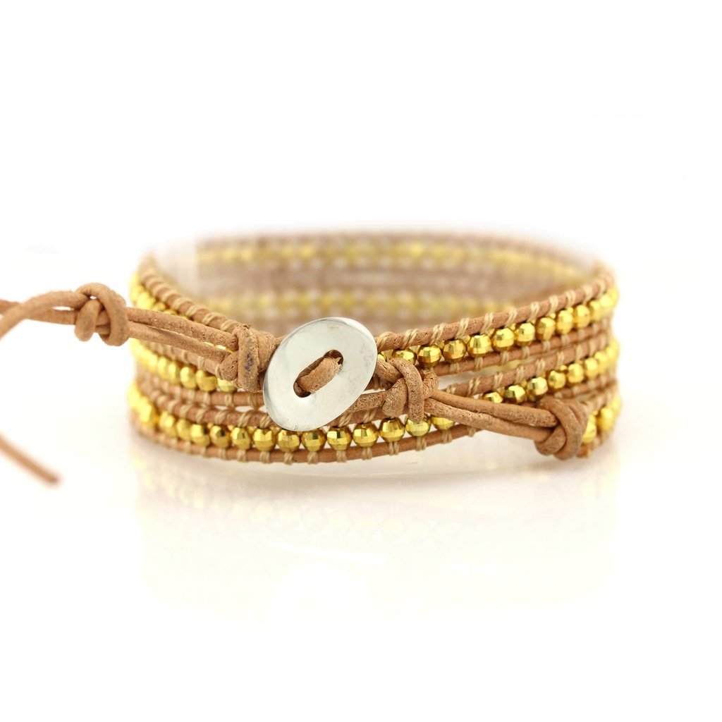 Soleil Leather Wrap-Bracelet-Freya Branwyn