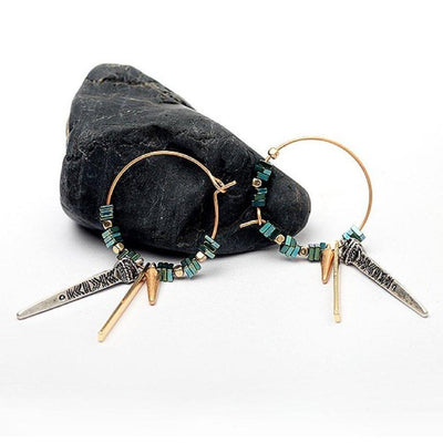 Thera Stone Earrings-Earrings-Freya Branwyn