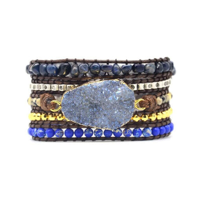 Tibetan Stone Wrap Bracelet-Bracelet-Freya Branwyn
