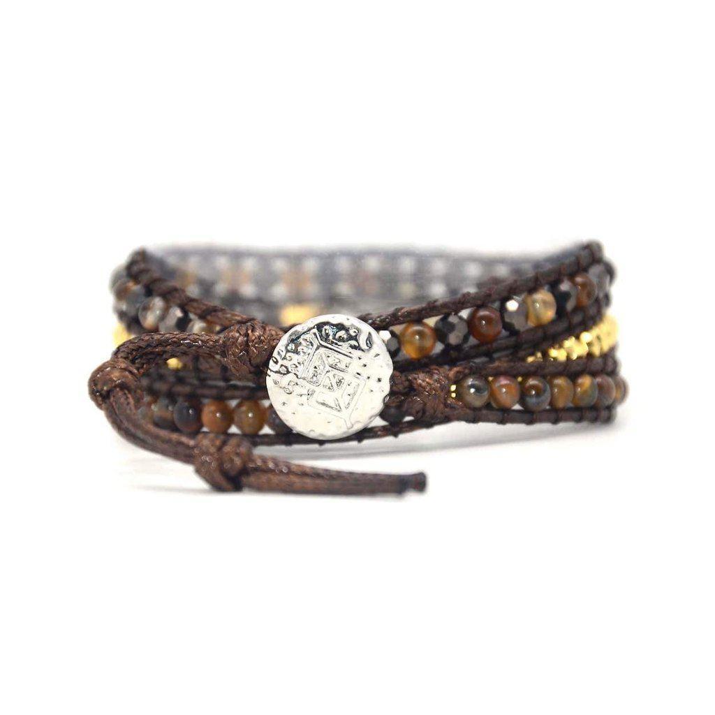 Tigers Eye Shell Bracelet-Bracelet-Freya Branwyn