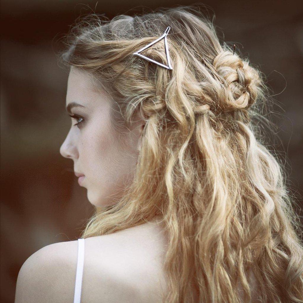 Vintage Geometric Hairpin-Accessories-Freya Branwyn